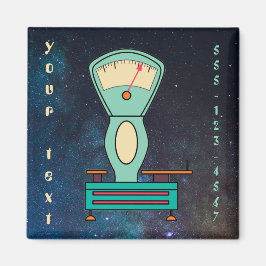 Editable Retro Scale Company Magnet