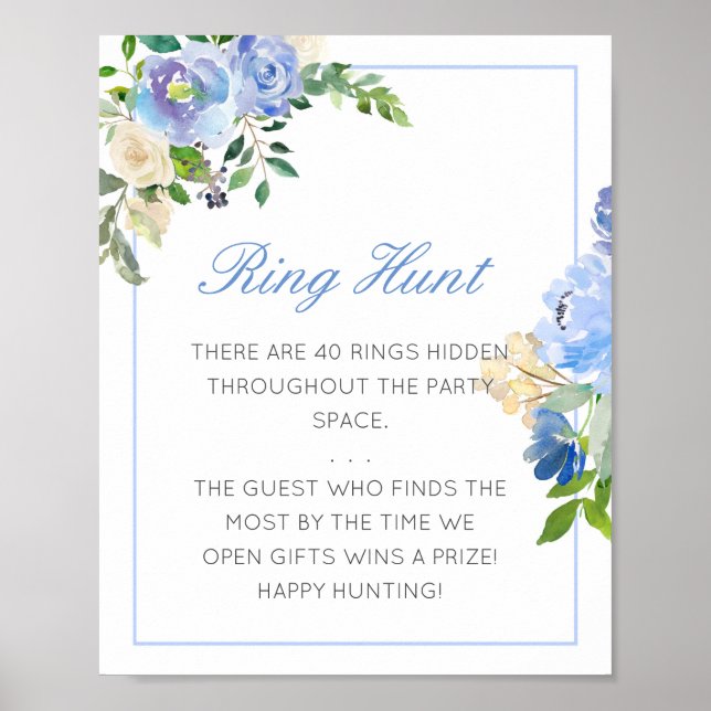 Editable Ring Hour Brautparty Game Poster (Vorne)