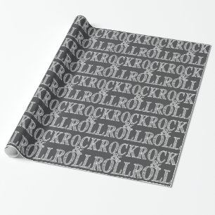 Editable Rock & Roll Leather Geschenkpapier