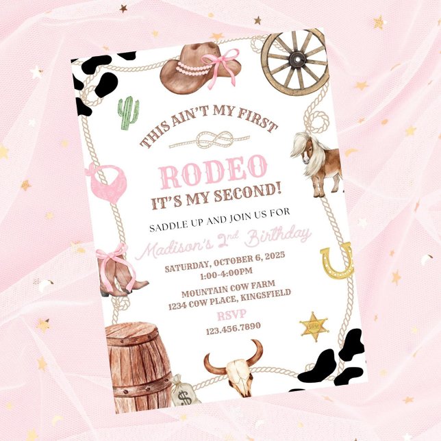 Editable Rodeo Birthday invitation-rodeo party-cow Einladung (Von Creator hochgeladen)