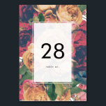 Editable Rose Floral Modern Boho Wedding Tischnummer<br><div class="desc">Ein formelles, elegantes Design in floralen für Ihre Hochzeitsfeier Tischnummern für einen Boho inspiriert Hochzeit. Antike farbenfrohe Rose unter einer Tischnummer. Diese Tischnummer, um die a Rose Wedding Suites zu ergänzen oder ein separater Bestandteil eines jeden Hochzeitsvorganges zu sein. Schlagen Sie eine Tischnummer nach der anderen vor und fügen Sie...</div>