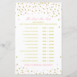 Editable sagte, sie sagte Polterabend Game