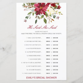 Editable sagte, sie sagte Polterabend Game