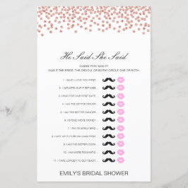 Editable sagte, sie sagte Polterabend Game