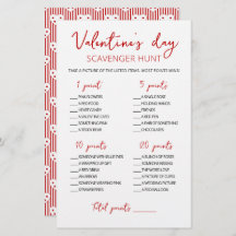 Editable Scavenger Hunt Valentine's Day Spiel