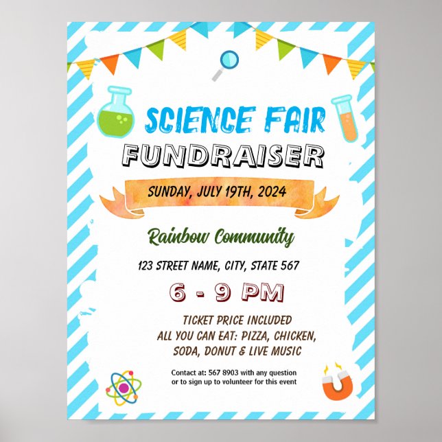 Editable Science Fair Flyer Poster (Vorne)