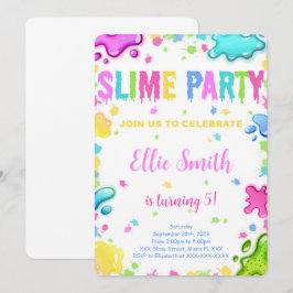 Editable Slime Birthday Einladung