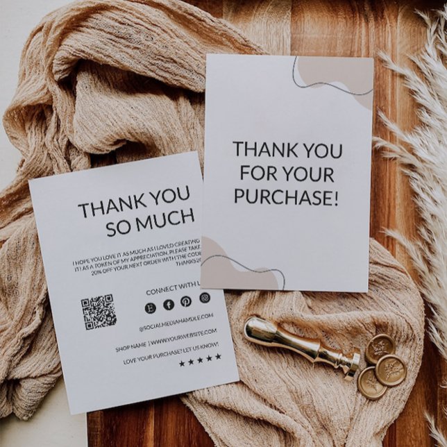 Editable Small Business Vielen Dank, Dankeskarte (Editable Small Business Thank You Card,)