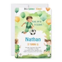 Editable Soccer Birthday Party