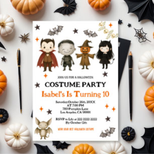 Editable Spooktacular Costume Geburtstag Halloween Einladung
