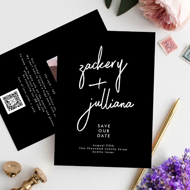 Editable Stylish NAMES | Foto Custom Save The Date (Von Creator hochgeladen)