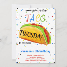 Editable Taco Birthday Einladung