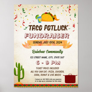 Editable Taco potluck Flyer Poster
