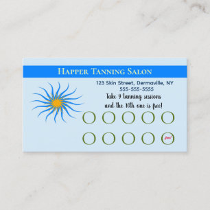 Editable Tanning Salon Treuekarte
