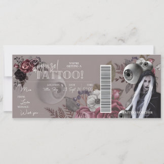 EDITABLE Tattoo Birthday Geschenkgutschein Einladung