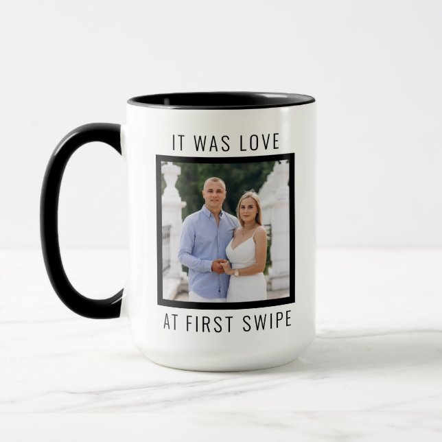 Editable Text and Custom Photo Valentine's Day  Tasse (Links)