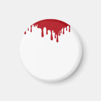 Editable Tomato Red Tropfen Magnet - Minimalistisc