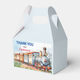 Editable Train Gable Box/Favor Box Train Adventure Geschenkschachtel