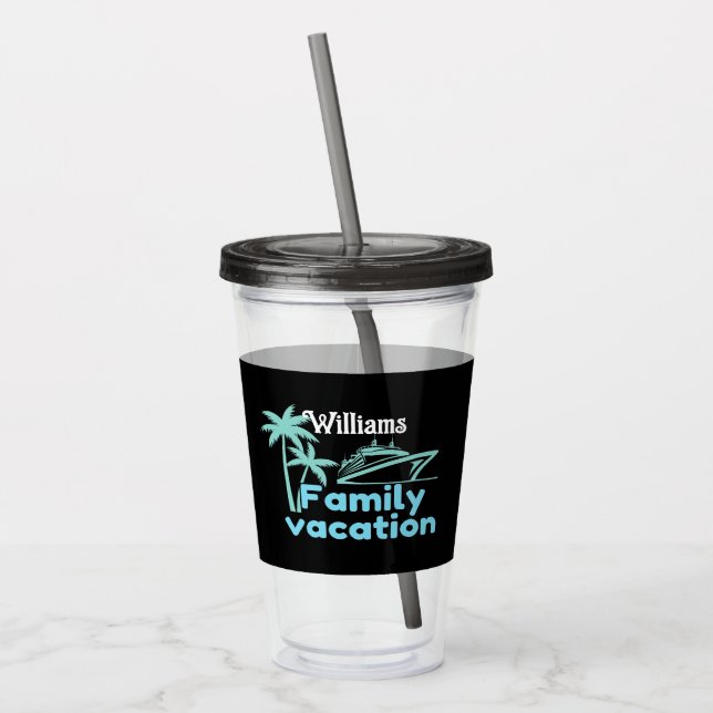 Editable Vacation Cruise Acryltrinkbecher (Links)