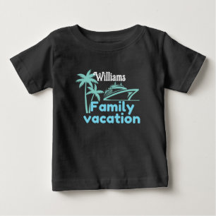 Editable Vacation Cruise Baby T-shirt