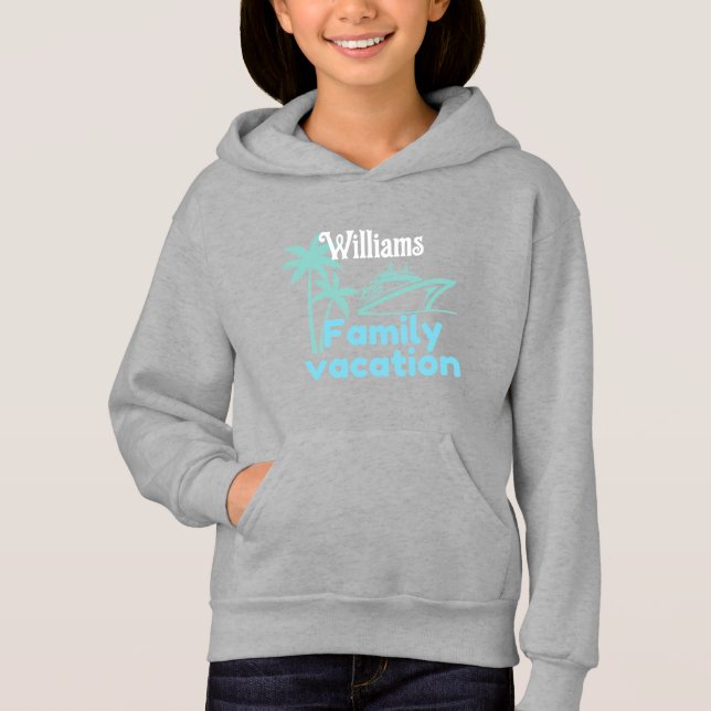 Editable Vacation Cruise Hoodie (Vorderseite)