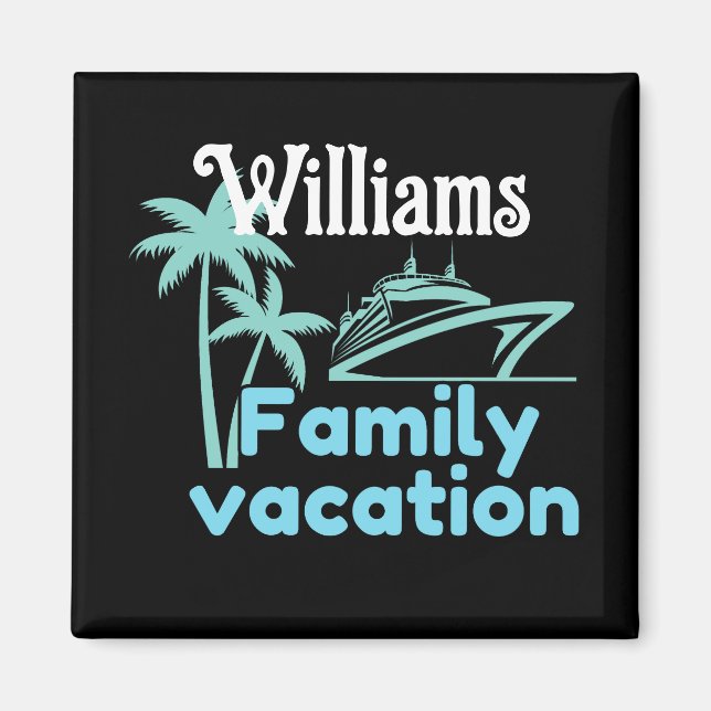 Editable Vacation Cruise Magnet (Vorne)