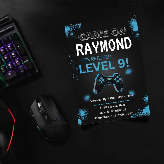 Editable Video Game Birthday Einladung (Von Creator hochgeladen)