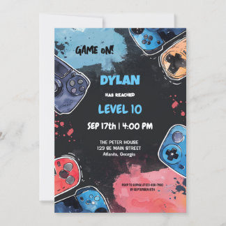 Editable Video Game Birthday Einladung Vorlage