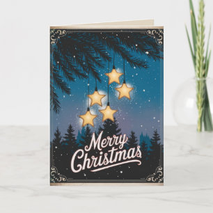 EDITABLE Vintag Xmas Christmas Card Feiertagskarte