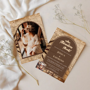 Editable Vintage Travel Baby Dusche Einladung