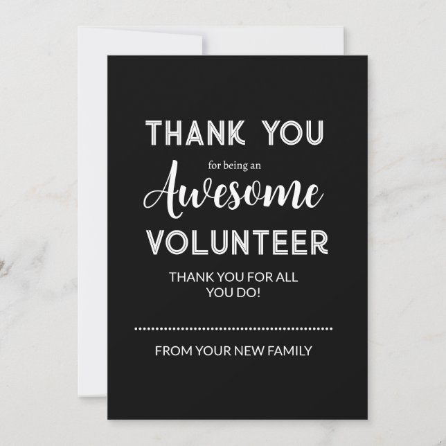 Editable Volunteer Appreciation Gift Tag Feiertagskarte (Vorderseite)