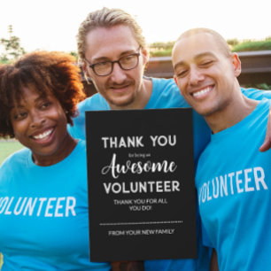 Editable Volunteer Appreciation Gift Tag Feiertagskarte