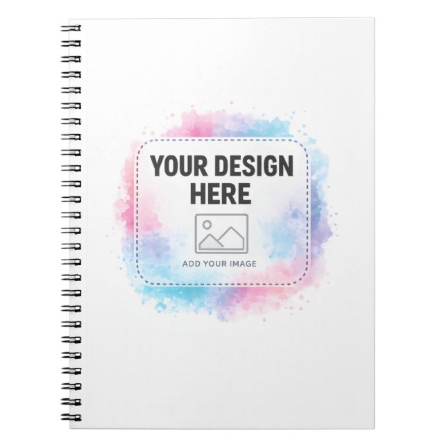 Editable Watercolor Design Template – Your Design Notizblock (Vorderseite)