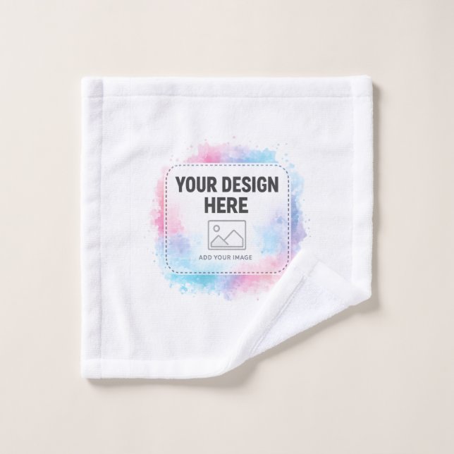 Editable Watercolor Design Template – Your Design Waschlappen (Waschlappen)