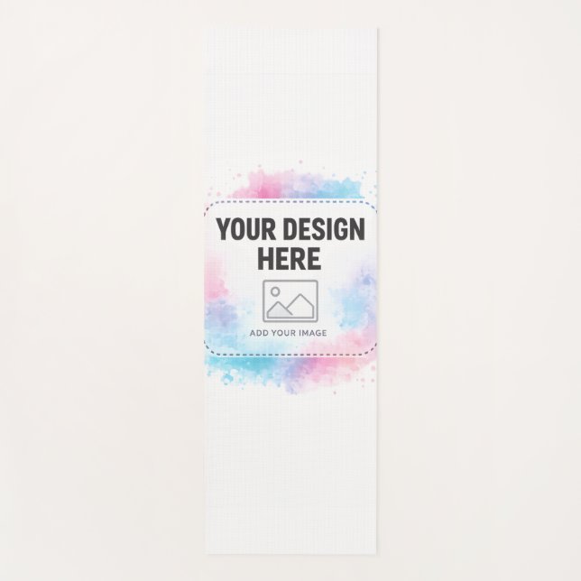 Editable Watercolor Design Template – Your Design Yogamatte (Vorderseite)
