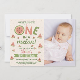 Editable Watermelon Geburtstagseinladung für Kinde Einladung