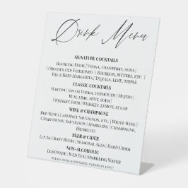 Editable Wedding Drinks Menu Tabletop Sign Sockelschild