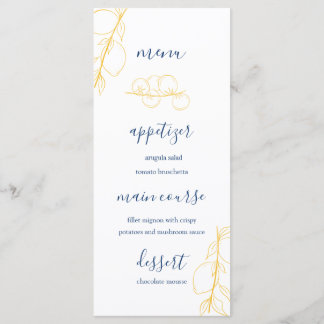 Editable Wedding Menu Menükarte