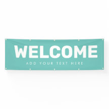 Editable Welcome Banner Poster Vinyl Ankündigung