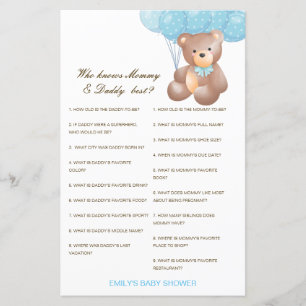 Editable Wer kennt Mommy und Daddy Best?