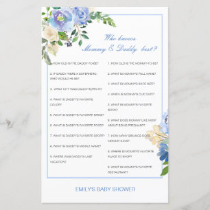 Editable Wer kennt Mommy und Daddy Best?