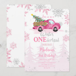 Editable Winter ONEderland Einladung