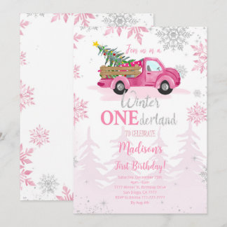 Editable Winter ONEderland Einladung