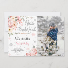 Editable Winter Wonderland Foto Einladung