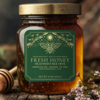 Editable Witchy Tarot Honey Jar Honeybee Label