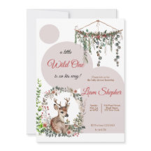 Editable Woodland-Themed Watercolor Kinderdusche