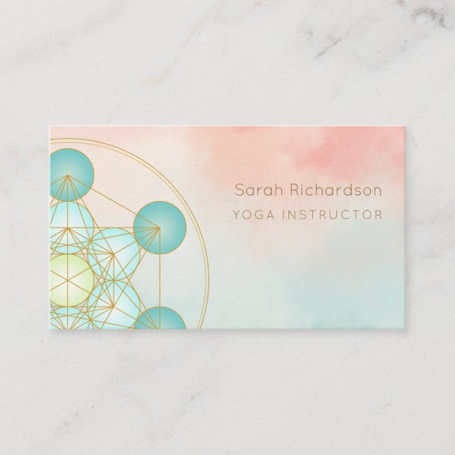 Editable Yoga Instructor Card Visitenkarte (Vorderseite)