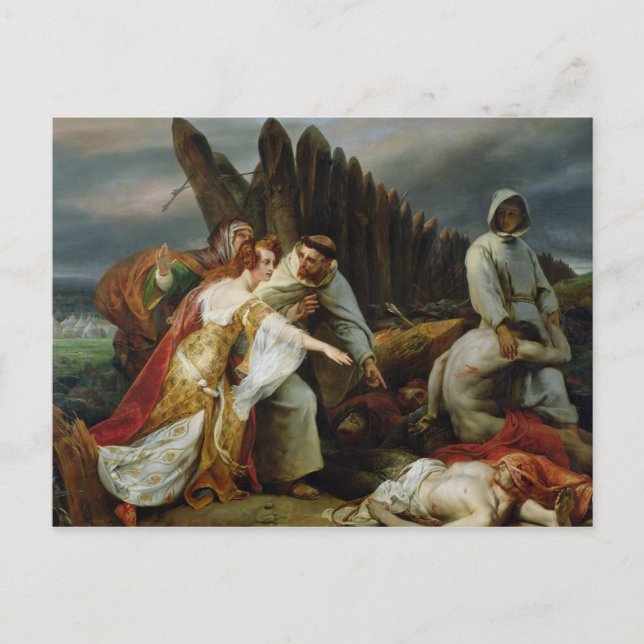 Edith Finding the Body of Harold, 1828 Postkarte (Vorderseite)