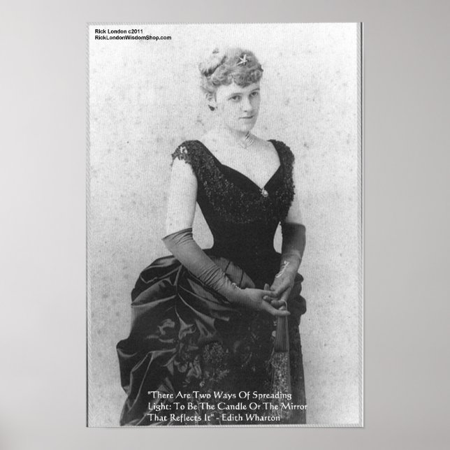 Edith Wharton "Spreading Light" Zitat-Poster Poster (Vorne)