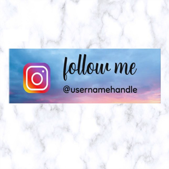 Editierbar Folgen Sie mir QR-Code der sozialen Med Mini Visitenkarte (Von Creator hochgeladen)